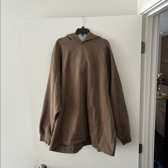 NWT Essentials Fear of God relaxed hoodie wood L - Picture 4 of 11